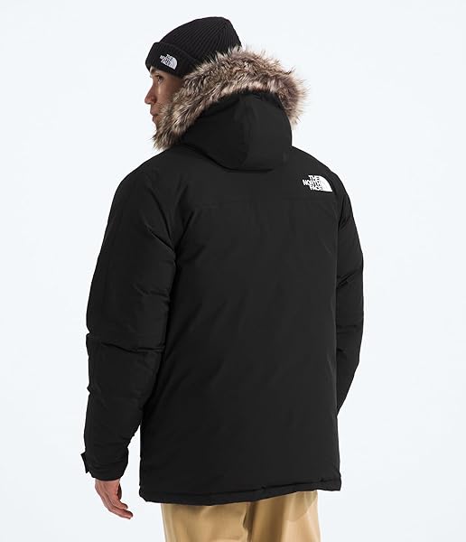 THE NORTH FACE MEN’S MCMURDO PARKA | WATERPROOF WINTER JACKET, 600 FILL WATERFOWL DOWN INSULATION, ADJUSTABLE 3 PIECE HOOD, TNF BLACK/TNF BLACK, MEDIUM