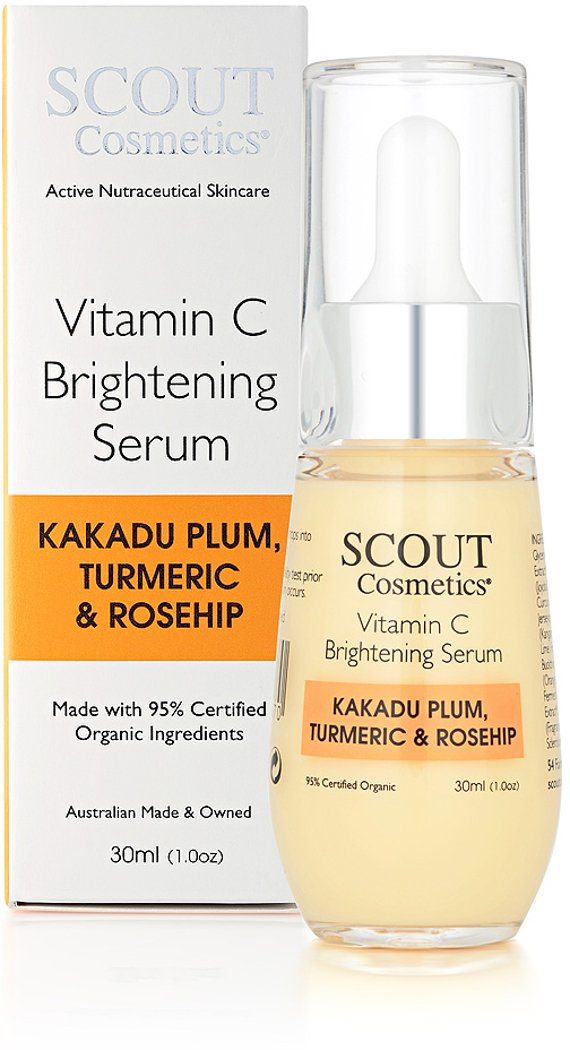 SCOUT Cosmetics Vitamin C Brightening Face Serum With Kakadu Plum, Turmeric & Rosehip