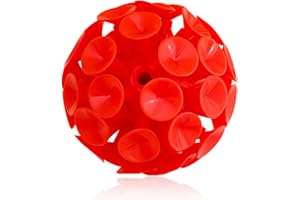 Foycow Retriever Suction Cup Ball, Securely Attaches to M5 Pole, Retrieves Discs from Trees and Shrubs. Suction Ball Attachment Only(red), Does not Include Pole