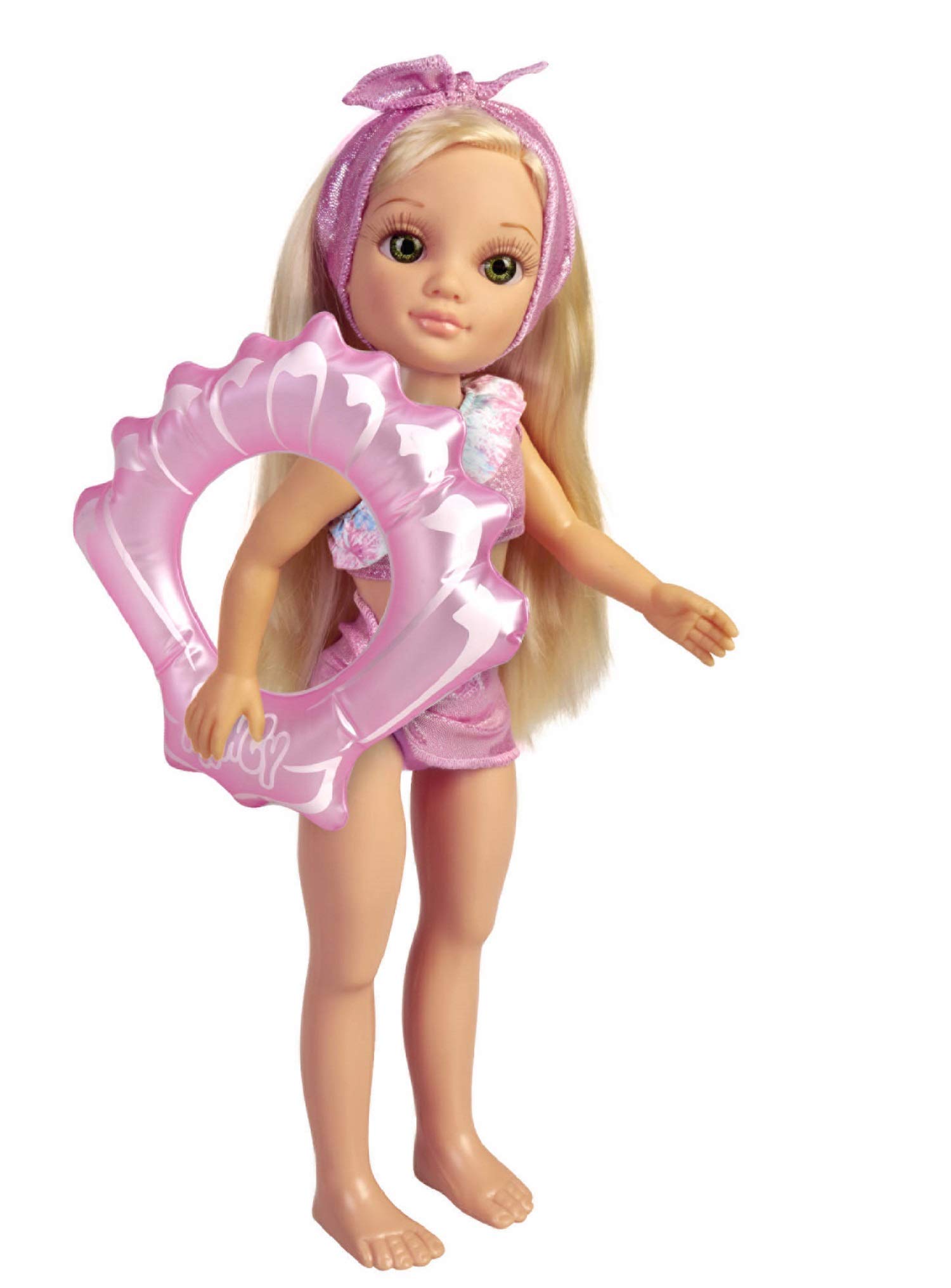 Nancy, Summer Day - doll dressed in a pink swimsuit and float, submersible under water, recommended for children from 3 years (Famosa 700016229)