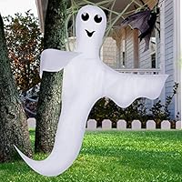 Sizonjoy Ghost Sign for Halloween Outdoor Decorations,Outdoor Yard Sign -Perfect for Halloween Party Decor/Tree Deocoration