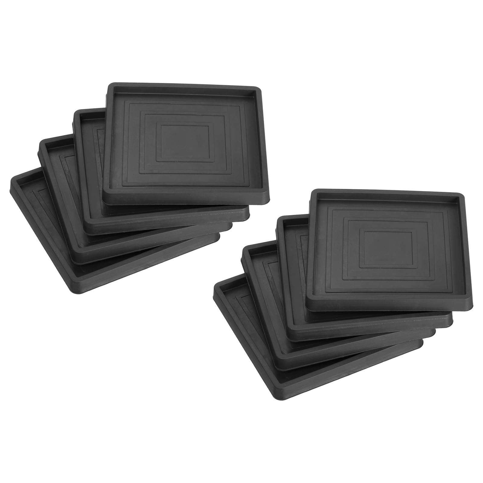 uxcell Chair Leg Floor Protectors, 8Pcs 3.5" - Rubber Square Non-Slip Furniture Pads, Anti-Slip Furniture Pad for Hardwood Floors, Couch, Bed Stopper (Black)