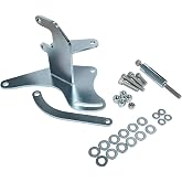 A/C Compressor Bracket, Air Conditioning Mounting Support Kit Fits for Small Block Chevy Passenger Side Top Mount SBC Short Water Pump SWP
