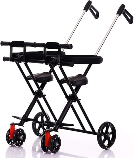 Amazon Co Jp 背面ベビーカー バギー ツインベビーカー軽量折りたたみ旅行子供四輪乳母車ダブル車椅子バギー付き調整可能パター付き子供年齢1 5歳 ホーム キッチン