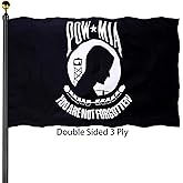 Pow Flags 3x5 Outdoor Mia Pow Flag Double Sided 3 Ply Heavy Duty Pow Mia Flags Banner for Outside with 2 Brass Grommets UV protection Fade Resistant for Indoor Outdoor