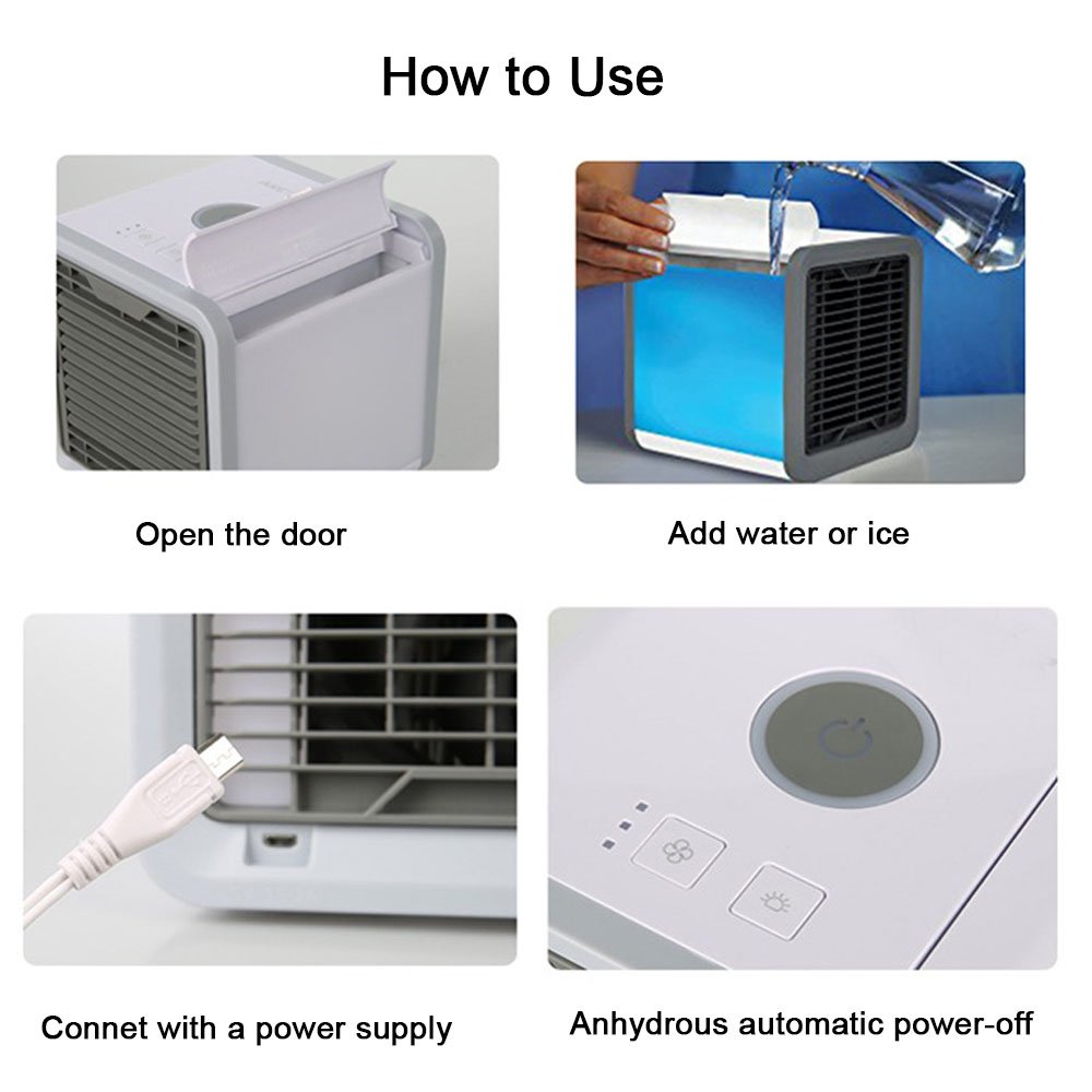 Condizionatore Portatile RELAX4LIFE Raffreddatore D'Aria Evaporativo 3 In 1, Serbatoio Dell'Acqua 20L,Ventilatore Condizionatore Portatile Caldo E Freddo - Foto 13