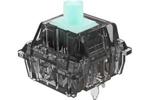 ZugGear DUROCK Linear Switches 67g Aqua Teal Switch with Smooth Creamy Green Stem Pre-Lubed L2 Linear Mechanical Switch (DUROCK L2 Smokey, 20pcs)