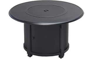 Paramount Alan Stamped Convertible Aluminum Fire Table, Round