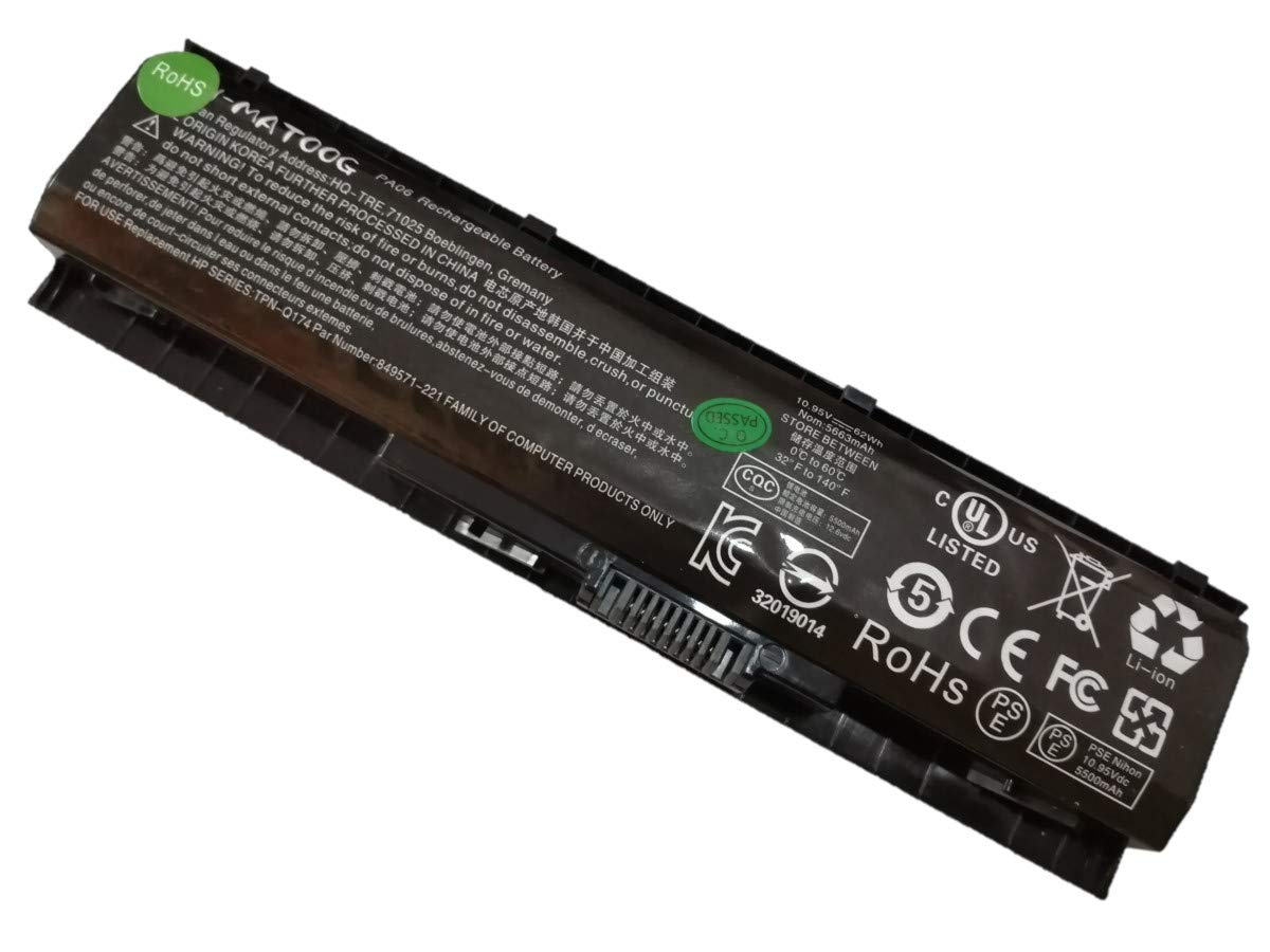 HUI-MATOOG PA06 Laptop Battery For HP Omen 17 Omen 17-w000 17-w200 17-ab000 17t-ab200 (11.1V 5663mAh/62Wh)