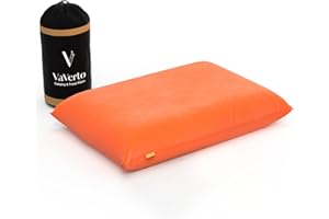 Vaverto Camping Pillow, Medium Firm Memory Foam Travel Pillow, Compressible & Portable, Breathable Washable Cover, Backpackin