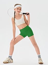 Haloumoning Girls Athletic Shorts Kids High Waisted