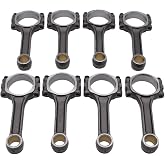 8 pcs/set SHLPDFM Connecting Rods I Beam 5.700" 2.100" .927" Bronze Bush 5140 Connecting Rods Compatible with Chevy SBC 350