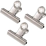 Coideal Large Metal Hinge Clips - 20 Pack 2 Inch Chip Clips for Food Bags Silver Bull Binder Paper Clip Clamp for Pictures Ph