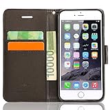 iPhone 5s case,iPhone 5 case,iPhone 5s/5 Wallet Case Souldio™ Prequim Quality PU Leather Flip Cover Wallet Protective Case for iPhone 5s/5 with Card Holder and Fodable Kickstand(Black)