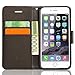 iPhone 5s case,iPhone 5 case,iPhone 5s/5 Wallet Case Souldio™ Prequim Quality PU Leather Flip Cover Wallet Protective Case for iPhone 5s/5 with Card Holder and Fodable Kickstand(Black)