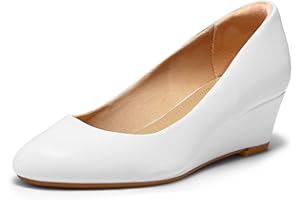 mysoft Women's Wedge Pumps Low Heel Closed Toe 2in Dress Shoes