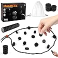 2025 New Magnetic Chess Game Set with 20 Stones & Rope – Portable Multiplayer Magnet Board Game, Fun Strategy Puzzle for Kids
