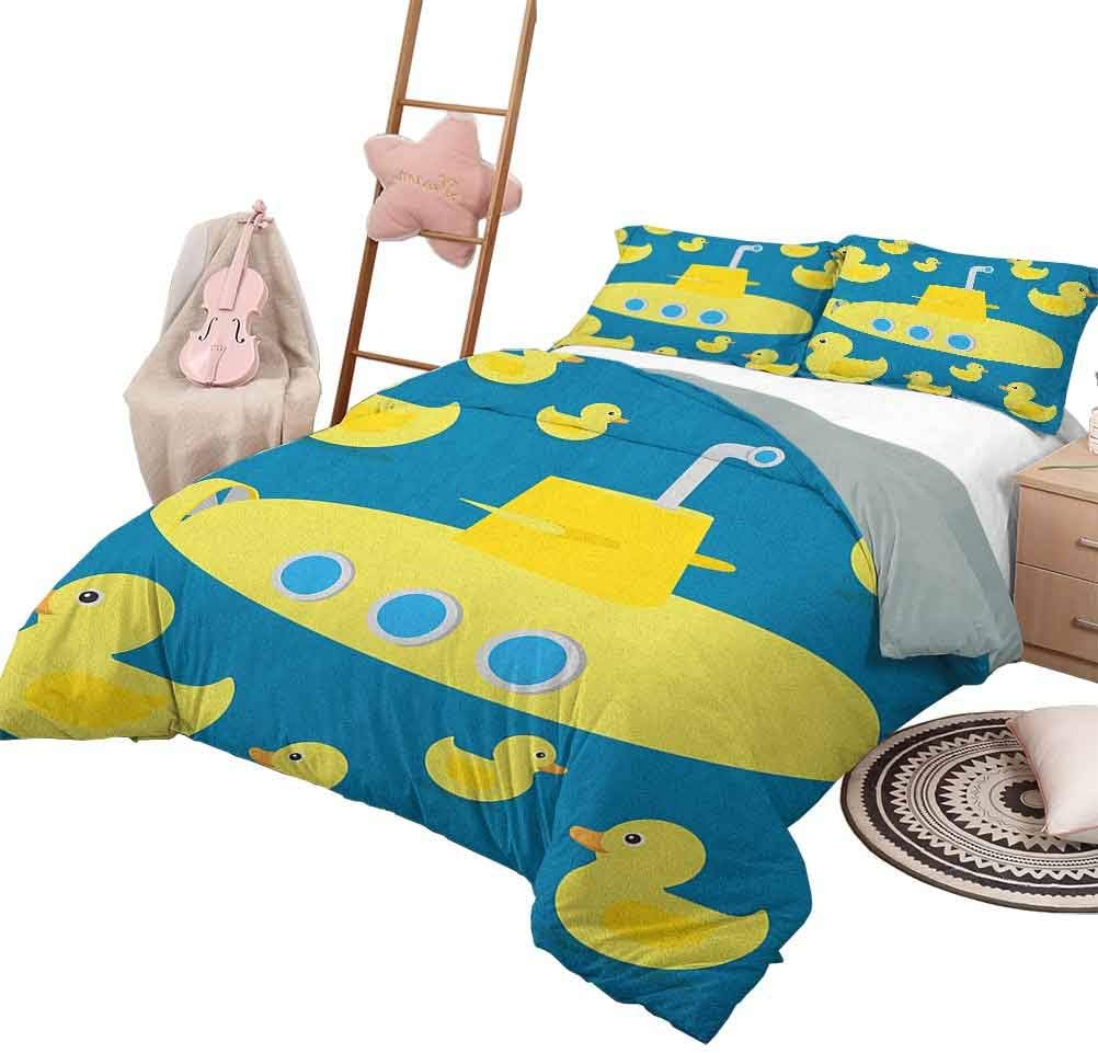 Rubber Duck Ultra Soft Microfiber Bedding Bedding Sets Queen, Duckies Swimming in