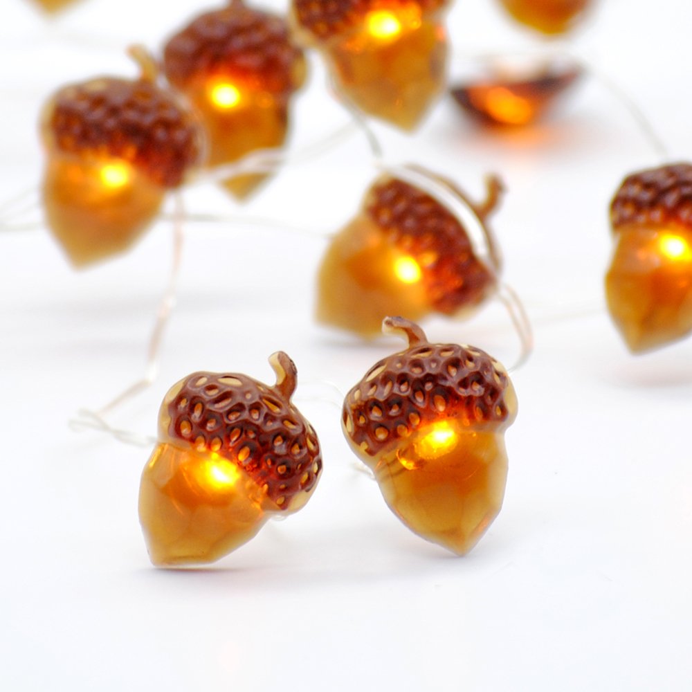 Decorative Lights Acorn Lights String 10 ft Copper Wire 40 LEDs For