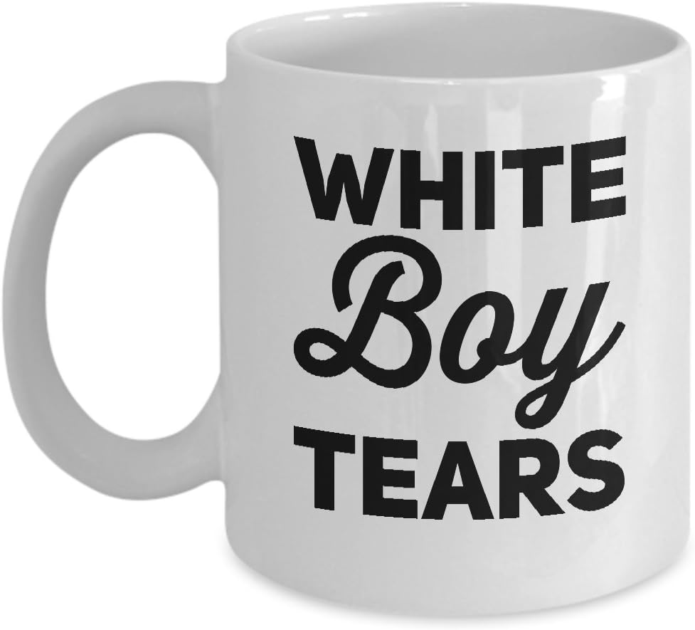 boy tears mug
