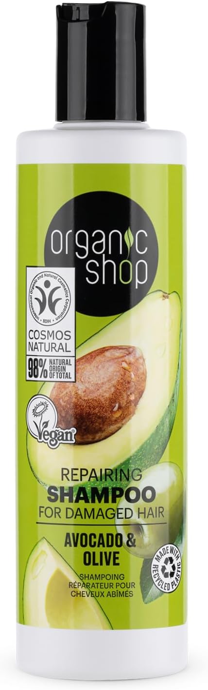 Organic Shop Damaged Hair Repairing Shampoo Avocado Olive 280 ml
