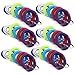 BLUE PANDA Coil Bracelet Keychain Set - 36-Pack Key Ring Wrist Coils, Spiral Stretch Plastic Accessoies, Ideal for Swimming Pool, Gym, Vacation Key Safety, 6 Assorted Colors