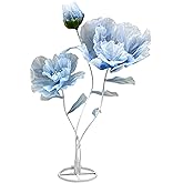 BIEJUJX Artificial Silk Flower Decoration, Large Fake Flower with Standing Stems and Base,Giant Flowers 5.5Ft for Wedding Background Decor, Shop Window Display,Photography Props, Banquet (Blue)
