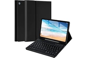MORECOO Keyboard Case for Samsung Tab S6 Lite 10.4 inch, Galaxy Tab S6 Lite 10.4 2022/2020 SM-P610/P613/P615/P619 Cover Case with Detachable Keyboard, S6 lite Keyboard S Pen Holder, Black