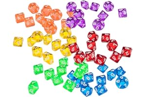 60 Pack Ten Sided D10 for Board Game DND Role Toys Game Prop