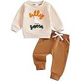 CEHEDDO Toddler Baby Boy Fall Winter Clothes Silly Goose Long Sleeve Sweatshirt Jogger Pants Set 2Pcs Cute Clothing