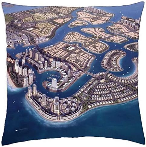 wonderful community of islands in baharain - Throw Pillow Cover Case (18