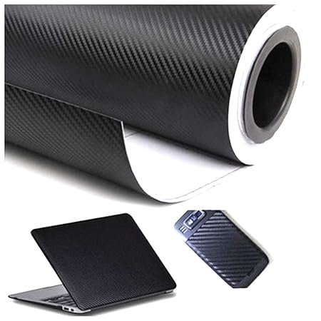 Xinlie Autofolie Carbon Folie Aufkleber Autofolie Aufkleber Vinyl Wrap 3D DIY Auto Folie mit Luftkanäle Verdickt Dekorative S