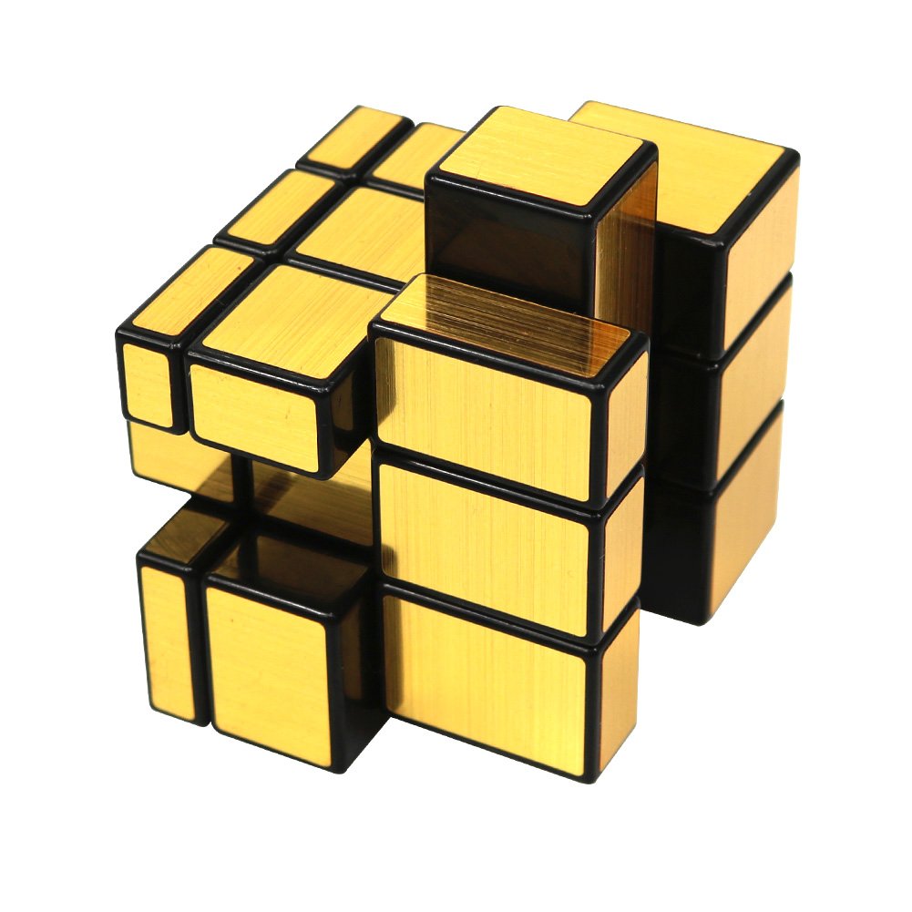 FCBB 3x3x3 Mirror Golden Speed Cube Puzzle Black