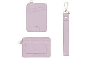 WALLAROO WALLETS Premium Leather Women's Wristlet Wallet Slim Card Holder for Credit Cards, ID, and Cash - Minimalist Slim Style with Non-Slip Lining and Wrist Strap Lavender Pink