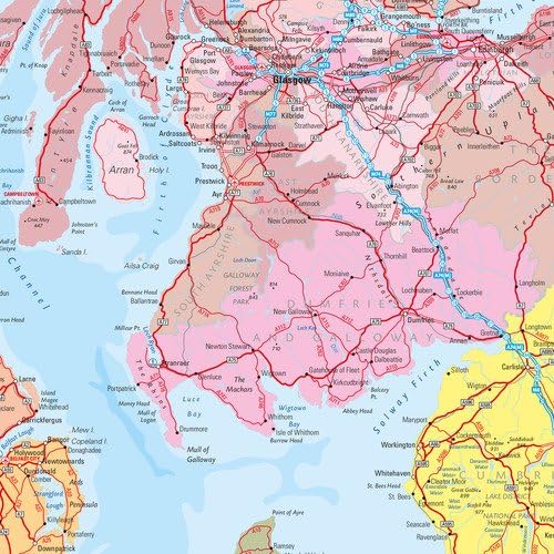 UK & Ireland Political - 23.5" x 33.25" Laminated Wall Map - Image 3