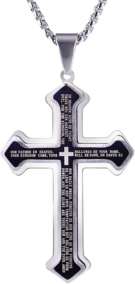 Amazon Co Jp N2 Storm エヌツーストーム メンズ クロス 十字架 ネックレス チタン合金 ステンレス シルバー ブラック ジュエリー Mj72 ブラック 服 ファッション小物