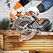 VonHaus 20V MAX Cordless Circular Saw 6-1/2” with Brake and 2x Saw Blades, 3.0Ah Lithium-Ion Battery and Charger Kit Included