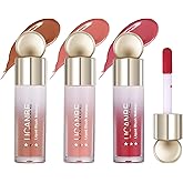 UCANBE 3PCS Liquid Blush Set &ndash; Dewy Cream Blush Makeup for Cheeks &ndash; Lightweight Long Lasting Blendable Buildable Formula for Natural Flush（Berry Smooch, Bronze Rose, Peach Pink）