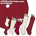 LimBridge Christmas Stockings, 4 Pack 18 inches Large Size Cable Knit Knitted Xmas Rustic Personalized Stocking Decorations for Family Holiday Season Decor, Cream or Burgundy