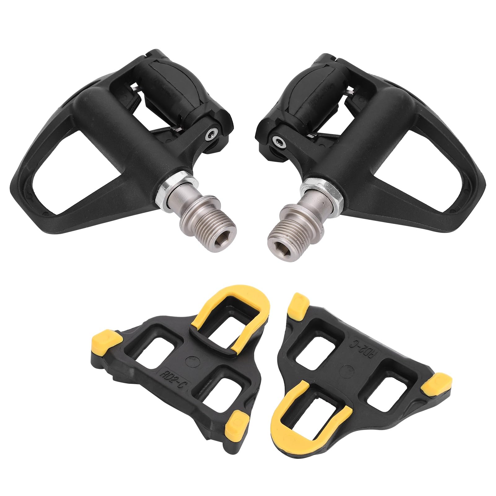 Topiky Fahrradpedale mit -SL System, R21 Self Locking Clipless Fahrradpedale mit Cleats Set, sl pd-rs500 Pedal, Aluminiumlegierung, 9x10CM Rennradpedale, Cleats und Montagematerial 8