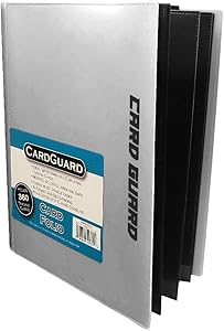 CardGuard Trading Card Pro-Folio, 9-Pocket Side-Loading Pages, Holds 360 Cards, White