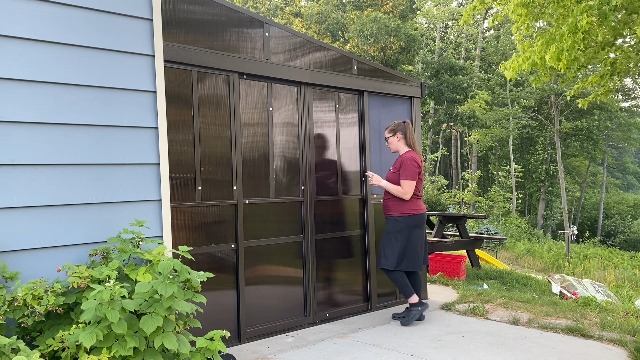 Aoxun 10x12FT Aluminum Solarium Sunroom Kit with Steel Roof & Sliding Doors, Modern Lean-to Gazebo for Patio & Deck image 24