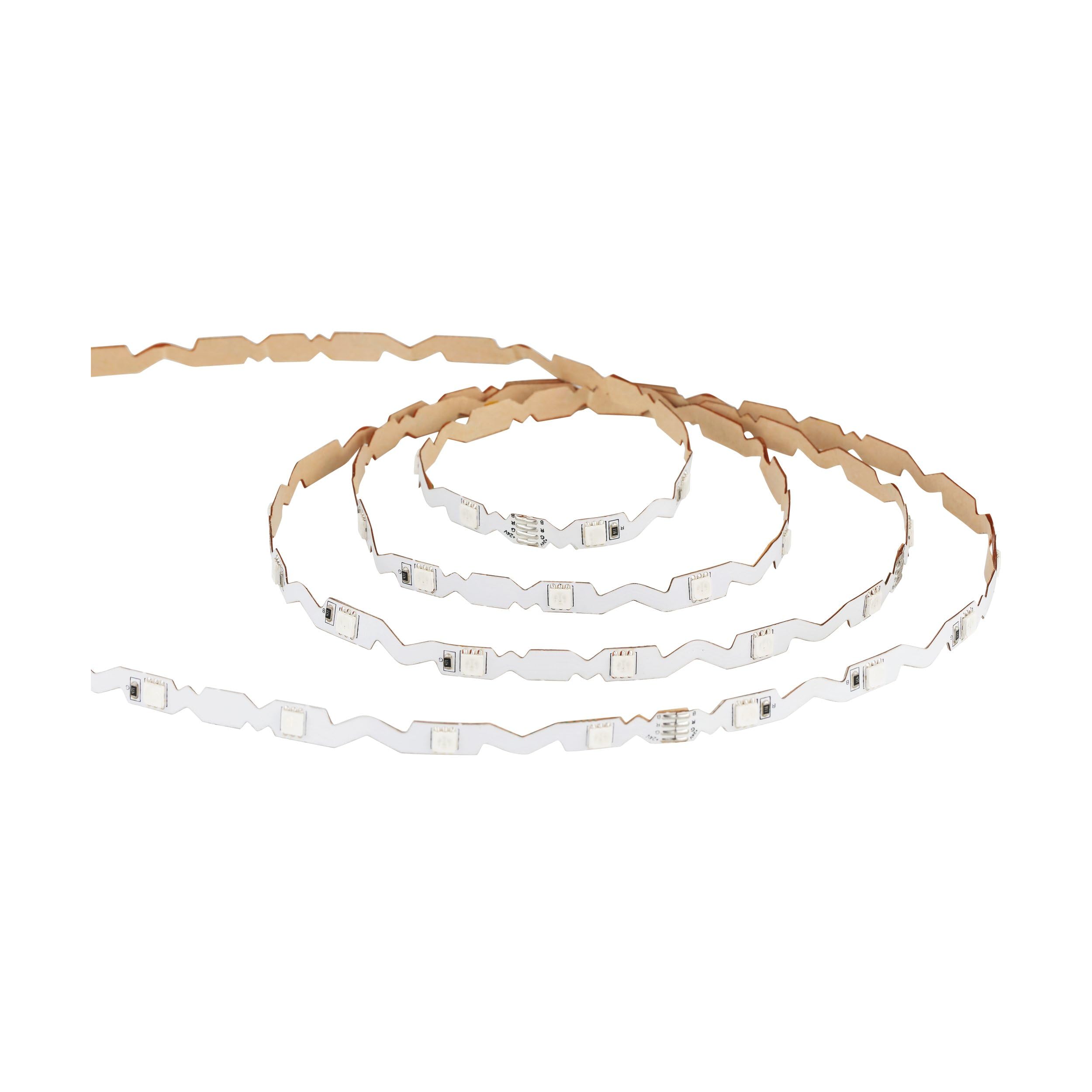 Eglo LED Strip Flexible Strip, LED Strip with Remote Control, RGB Colour Changing, Dimmable, LED Strip Self-Adhesive and Can Be Shortened, Plastic Light Strip in White, L 2