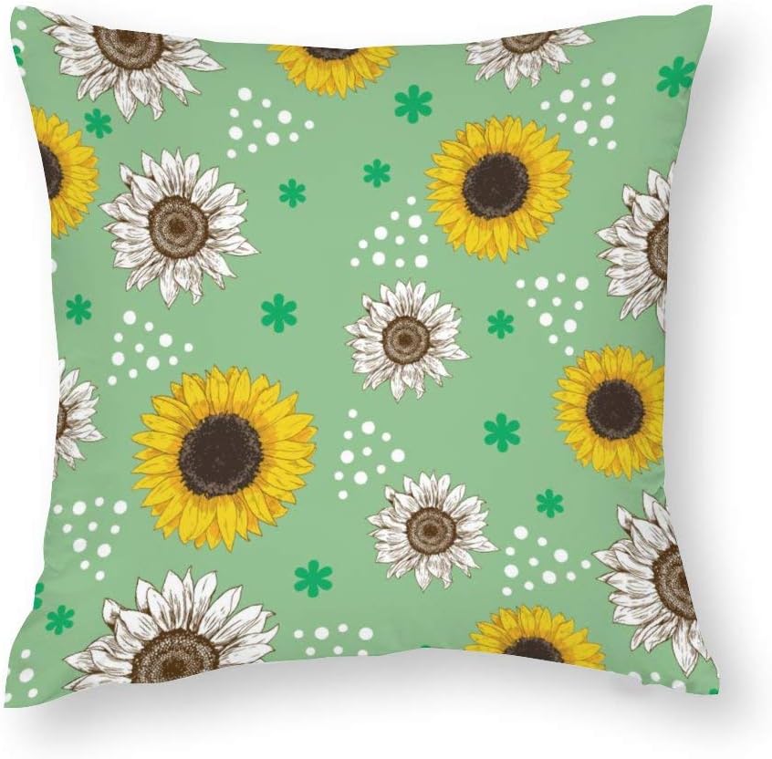 Funda de almohada de algodón con impresión doble cuadrada decorativa de