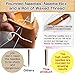 Craft Beginners Leather Tools Silent Hole Punching Tool with 2 & 4 Teeth Heads, 5 Rounded Sewing Needles, Needle Box & White Waxed Thread for Stitching, Quiet DIY Set, Easy & Comfortable to Use