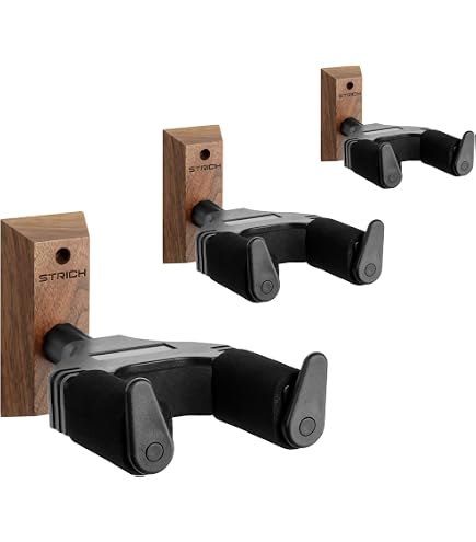 String Swing Support Mural Guitare Acoustique Électrique CC01K - Noyer Noir Fabriqué USA