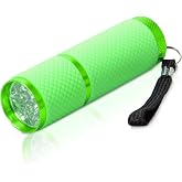 9 LED Glow in Dark Flashlights, Small Little Flashlights for Home Camping | Rubber Coated Mini Flashlights with Straps, Portable Handy Lights for Camping, Hiking, Indoor, Halloween, Home