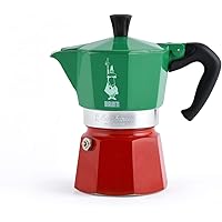Bialetti 5322 Moka Express Espresso Maker, 3-Cup, Green/Red