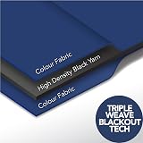 Deconovo Blackout Curtains 66x72 Navy Gold Wave 2 Panels Thermal Insulated view 4