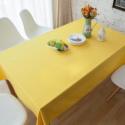 ZB Restaurante mesa amarillo limón hogar algodón rectángulo café ...